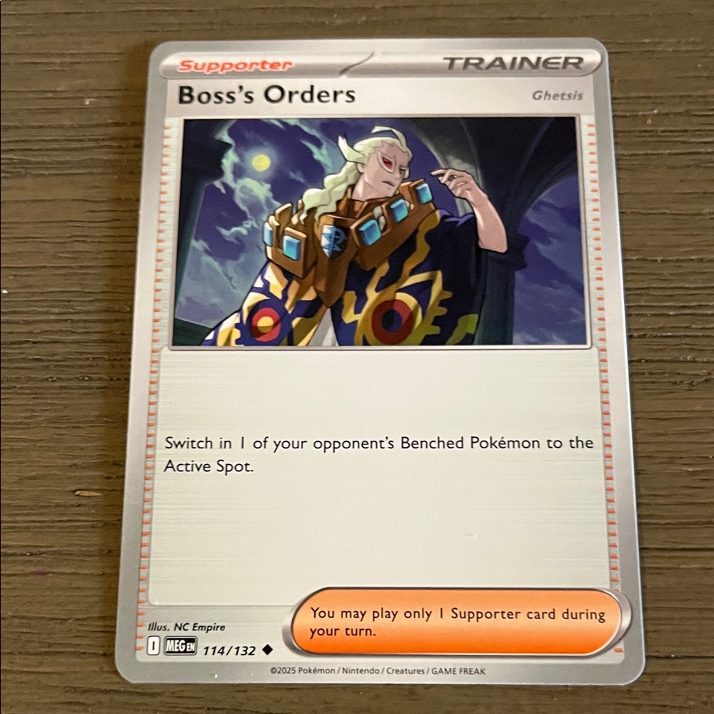 Pokemon Trading Card - Boss's Orders with Blue and Gold